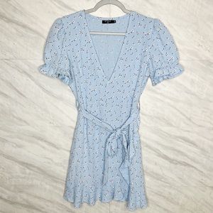 Eight Paris Floral Wrap Mini Dress Medium